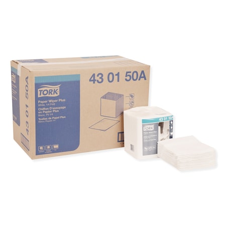 Tork Multipurpose Paper Wipers 1 Ply, 1; 90 Sheets, 97.5 ft; 13", White, 12 PK 430150A